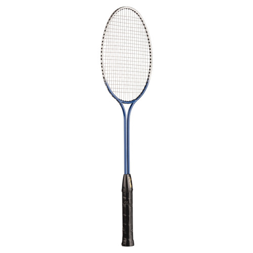 BEGINNER TEMPERED STEEL TWIN SHAFT BADMINTON RACKET WITH NYLON STRINGS