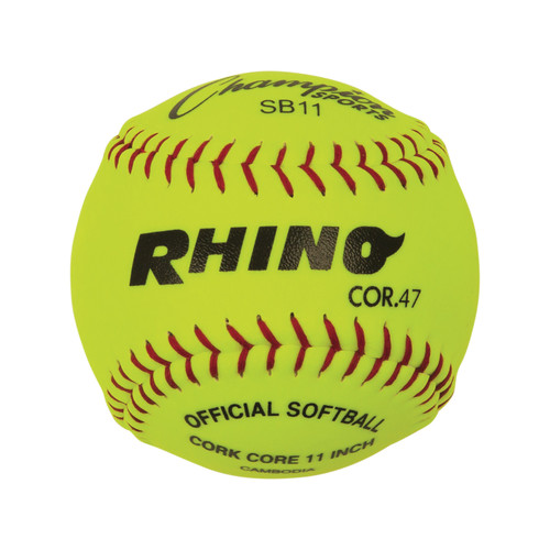11" SYNTHETIC LEATHER CORK CORE SOFTBALL