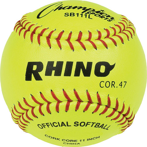 11" LEATHER CORK CORE SOFTBALL