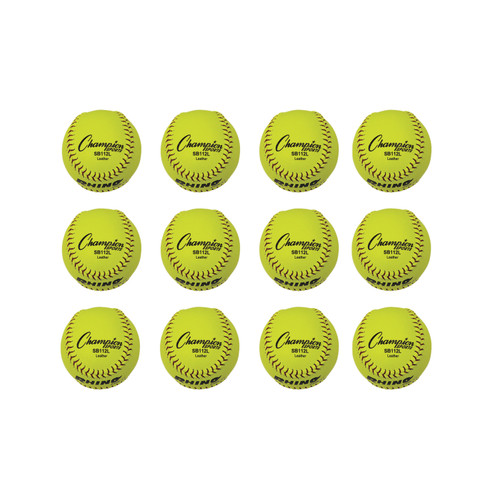 12" LEATHER CORK CORE SOFTBALL