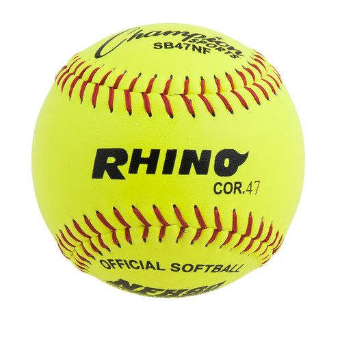 12" LEATHER POLY CORE SOFTBALL, NFHS APPROVED